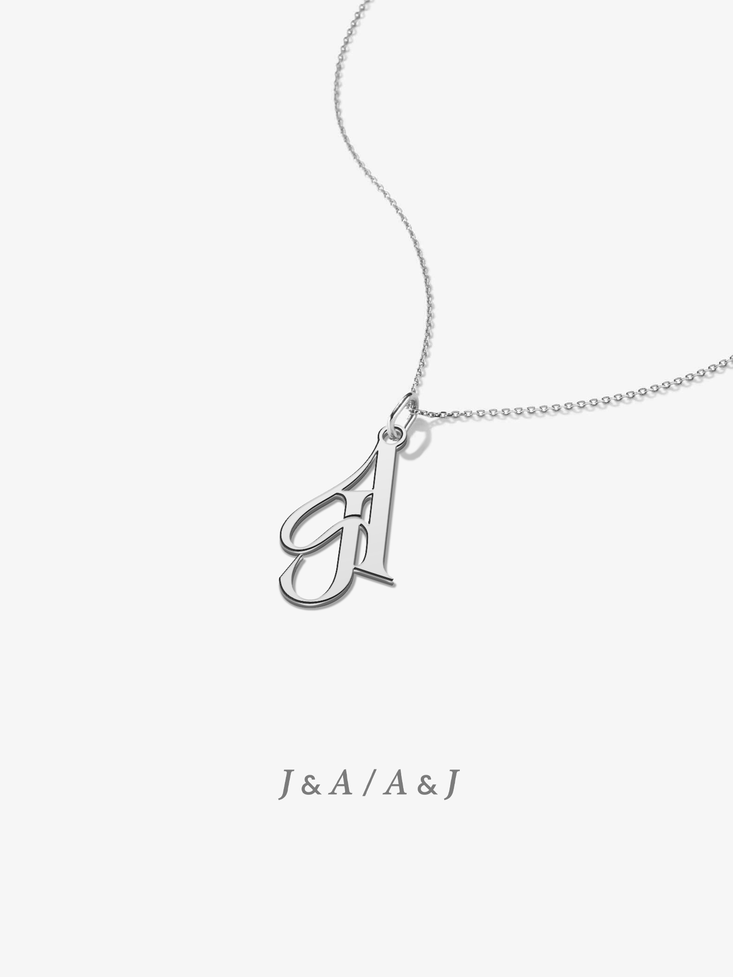 Entwine Signature: Two Initials Necklace