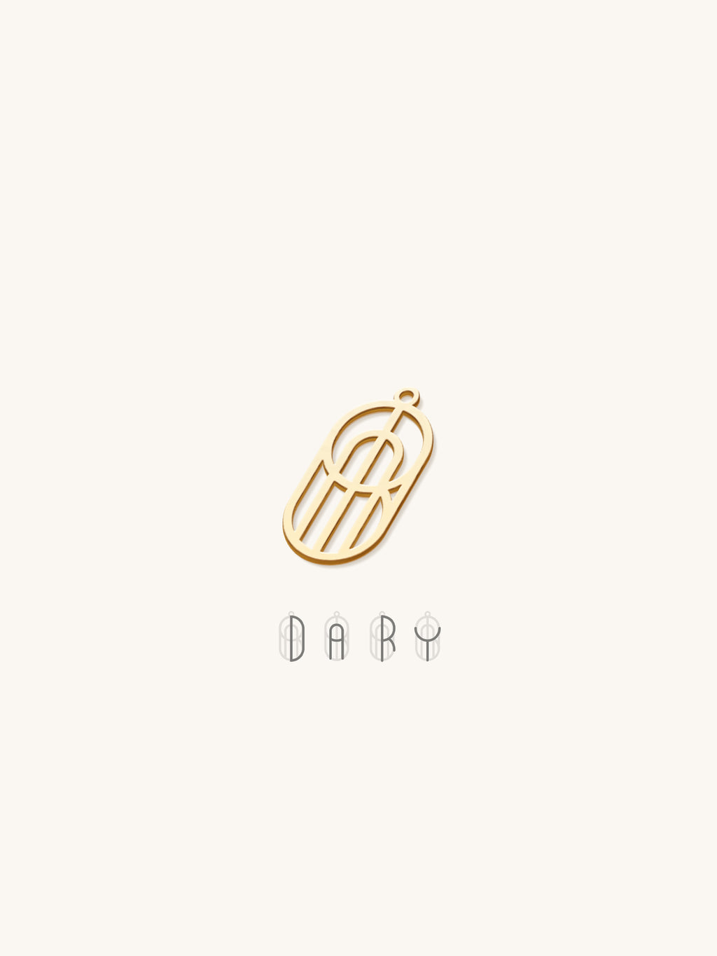 18k Gold Monogram Pendant